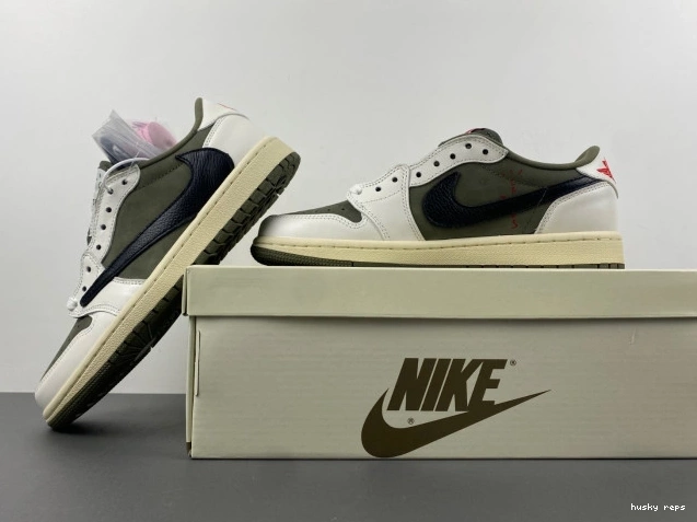 Rep Husky X TRAVIS MEDIUM DM7866-200 JORDAN AIR OG OLIVE LOW SCOTT 1 0712